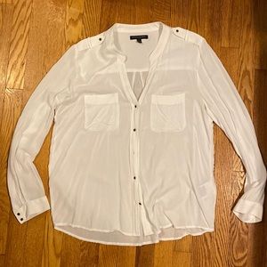 White light airy button down